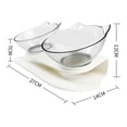 thumbnail image 3 of Fiudx Comedero para Mascotas, Diseño Antideslizante, Comedero de Alimentación Lenta, Cuenco Multiusos de Policarbonato Transparente, Estructura Inclinada para Una Mejor Digestión, para Alimentar y Be, 3 of 6