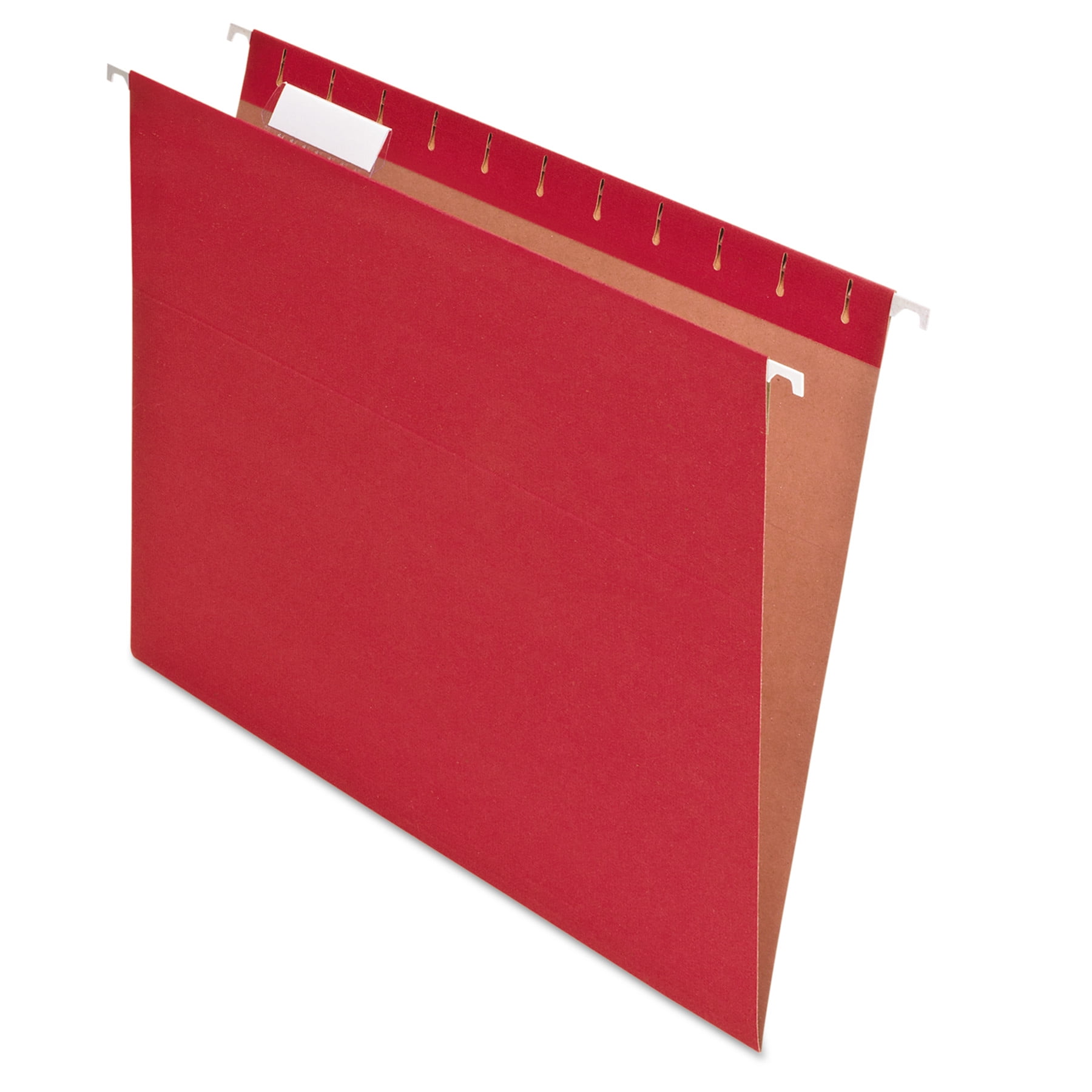 Earthwise by Pendaflex Recycled Hanging File Folder, 1/5 Cut, Ltr, Red