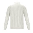 thumbnail image 4 of Yiliang Cable knit Classic Sweater for Men Fall and Winter Long Sleeve Warm and Thermal Top Clothes ,Beige,L, 4 of 5