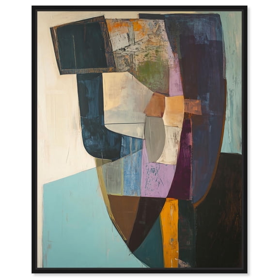 Assembled Abstractions Canvas Print Midcentury Art by Art Remedy, Black Frame, 16 x 20