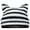 Black white, variant on Cute Devil Horns Striped Knit Hat for Women,perfect for street style