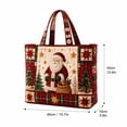 thumbnail image 2 of Women's Christmas Graphic Print Tote Bag Large Capacity Shopping Handbag Holiday Reusable Grocery Tote, 2 of 5