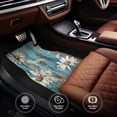 thumbnail image 4 of General 4pc Car Floor Mat Water Resistant Dust Resistant Slip Elastic Soft Easy To Install Used On Most Cars Truck Cargo Suv Turquoise Wood Farmhouse Sunflowers (11), 4 of 6
