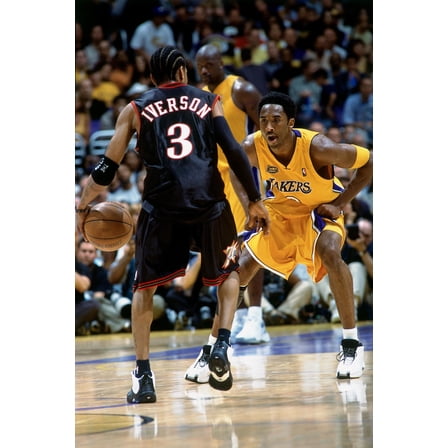Allen Iverson Dribble & kobe bryant Basketball Star - Poster 12 x 18 inch Poster Print Frameless Art Gift 30 x 46 cm Paper