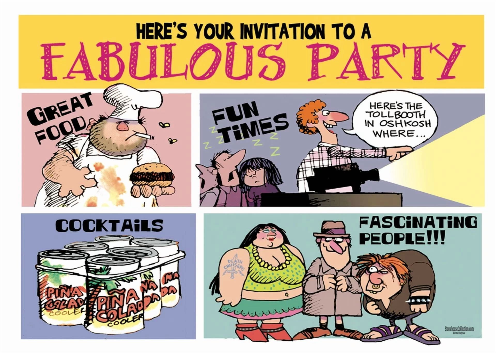 BUTTERFLY- Funny Party Invitations - 25 Invites With Envelopes - 15305