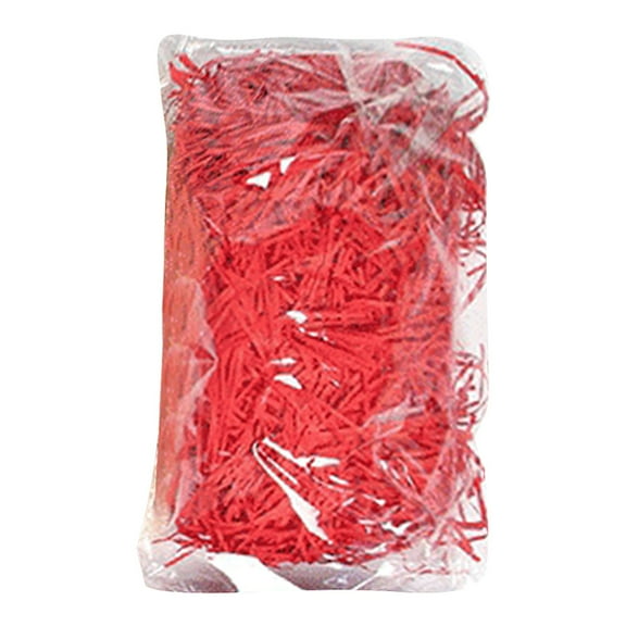 1 Pack 30g Raffia Paper Shreds, Grass Shredded Paper Filler Red Raffia Paper Filler Grass for Xmas Easter Gift Wrapping Basket Filling Party Supply