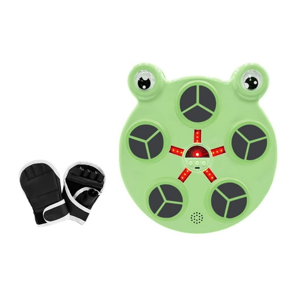 Máquina de boxeo musical para niños, entrenador de boxeo de pared, fácil instalación, entrenamiento de agilidad. Verde