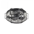 thumbnail image 2 of KPIBEST 18.5'' Flush Mount Caged Ceiling Fan with Remote Control, Farmhouse Rustic Low Profile Small Vintage Enclosed Ceiling Fan Lighting Fixture Bedroom Dining Room, 2 of 11