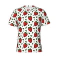 thumbnail image 3 of Naloa Strawberry Men's T-Shirt Sport T-shirt Men's Basic Tee Casual Men's Shirt, Round Neck, Short Sleeves - X-Large, 3 of 5