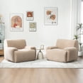 thumbnail image 4 of Leumius 43" Oversized Accent Chair,Boneless Upholstered Single Sofa Chair,Comfy Chenille Armchair Reading Lounge Chair with Deep Seats for Living Room,No Assembly Required,Taupe, 4 of 11