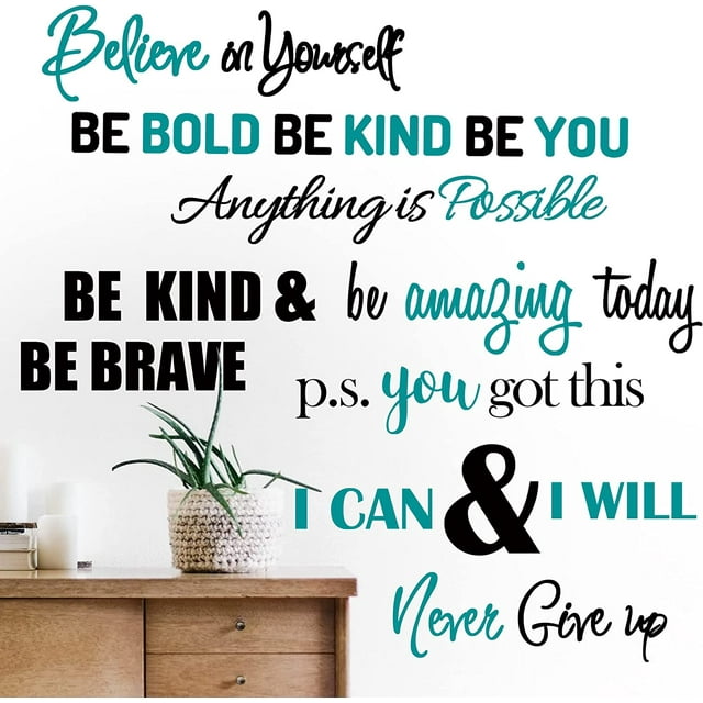 Inspirational Quotes Wall Decals Vinyl Motivational Wall Stickers