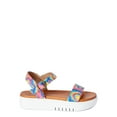 thumbnail image 2 of Wonder Nation Tie Dye Flatform Sandal (Little Girls & Big Girls), 2 of 6