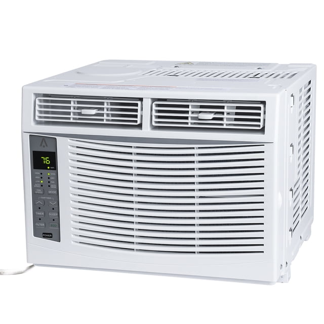 6000 BTU Window Air Conditioner - WiFi Enabled, Smart AC Unit with Remote & App Control, Timer Function, Easy Install Kit for Rooms Up to 350 Sq Ft, 115V/60Hz, White