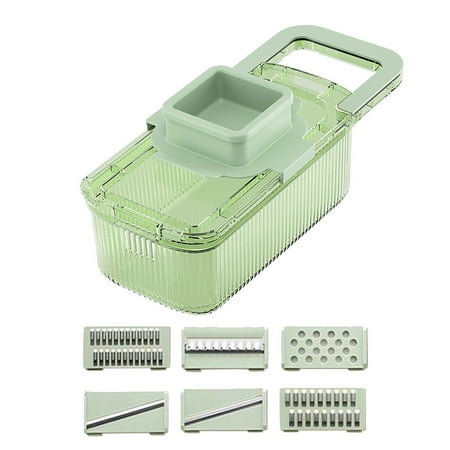 

Suction Cup Cheese Shder Rotating Cheese Grater Slide Out Storage Wooden Stainless Grater Strainer Cheese for Large Cheese Versatile Multifunctional Grater With Six Cutting Tools Round Vegetable