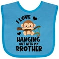 thumbnail image 3 of Inktastic Monkey I Love Hanging out with My Brother Boys or Girls Baby Bib, 3 of 4