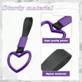 thumbnail image 6 of Xotic Tech 2 Pieces JDM Heart Shaped Car Handle Straps, Rear Bumper Warning Loops Heart-Shaped Ring for Cars, SUV, Subway, Bus Interior Exterior Decoration (Purple), 6 of 9