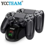PS4 Controller Charger Dock, YCCTEAM Charger Station for PS4/Slim/Pro, 2 Hrs Fast  Charging, with LED Indicator Charging Chip