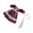 thumbnail image 2 of 1/6 bjd muñeco princesa traje de vestir para hacer tus propias muñecas manos en la flexibilidad de la foto accesorios de bricolaje para niños vestidos Rojo, 2 of 8