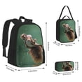 thumbnail image 2 of Disketp Squirrel Mochila Estampada de Gran Capacidad con Lonchera y Estuche, Set de 3 Piezas para Estudiantes, 2 of 7