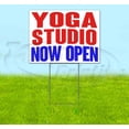 thumbnail image 1 of Yoga Studio Now Open (18" x 24") Yard Sign, Includes Metal Step Stake, 1 of 6