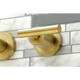 thumbnail image 4 of Kingston Brass KS8047CML Manhattan Two-Handle 3-Hole Wall Mount Roman Tub Faucet in Brushed Brass, 4 of 7