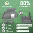 thumbnail image 4 of HDPE Folding Adirondack Chair with Cup Holder,Weather-Resistant, Low Maintenance,Supports up to 400lbs,Grey, 4 of 7