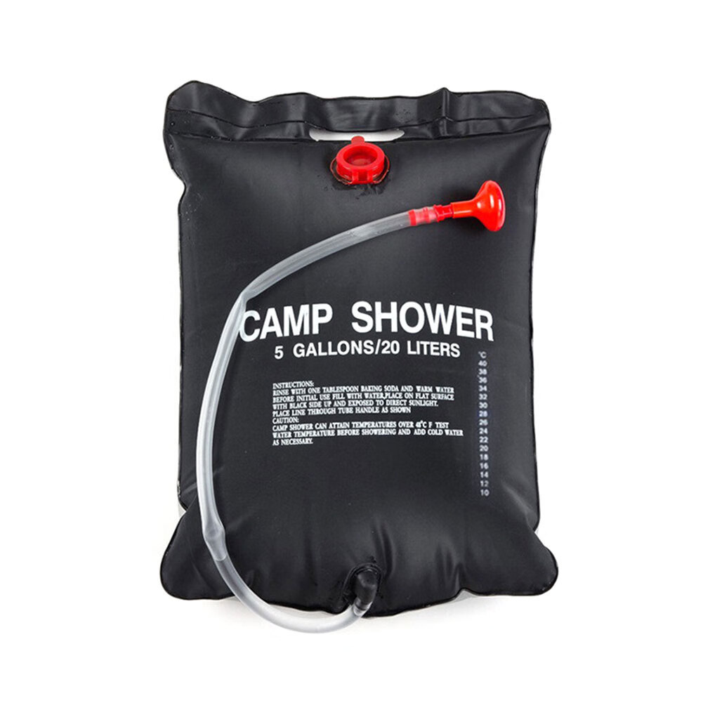 Foaenda Solar Shower Bag Camping Shower Bag 5 Gallons/20L Solar Shower