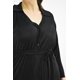 thumbnail image 4 of Vestido de Satín Plisado Roman Fashion Talla Extra 12248 Negro 42, 4 of 7