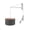 Granite Gray, variant on MAST Plug-In Wall Mount Pendant, 2 Light White Cord/Arm with Diffuser, Granite Gray Shade 18x18x10