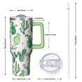 thumbnail image 3 of 40oz Cactus Theme Tumbler, Handle Spill Proof Lid 40 oz Cactus Tumbler, Straw Double Insulated Travel Mug Cactus Gifts Travel Tumbler Must Have, 3 of 5
