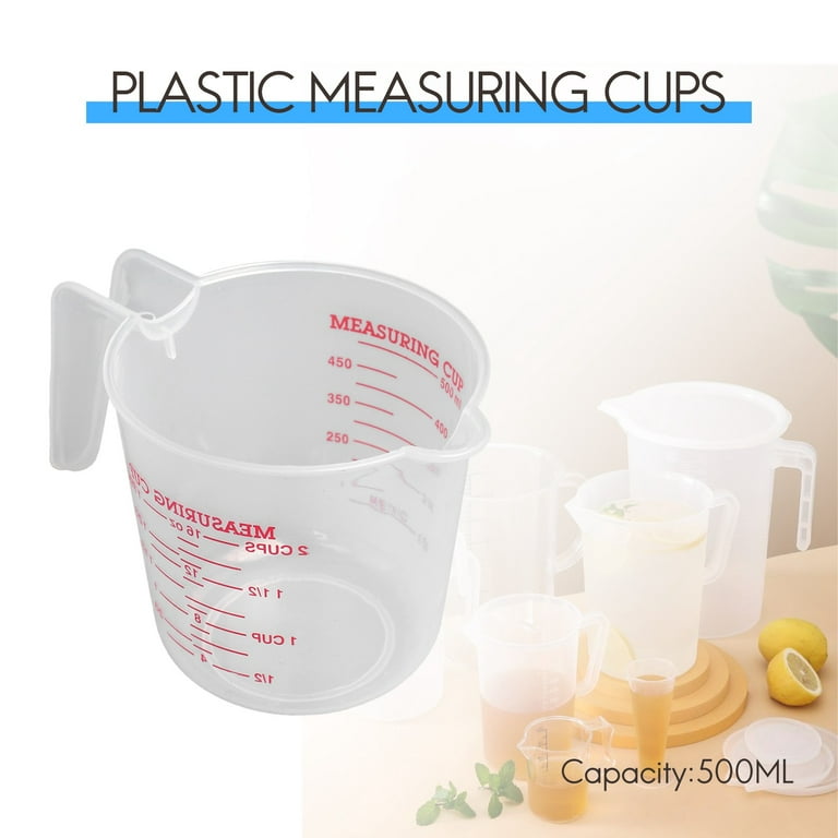 Sodial 500ml Home Lab Measuring Jug Pitcher Plastic Handle Pour Spout Container