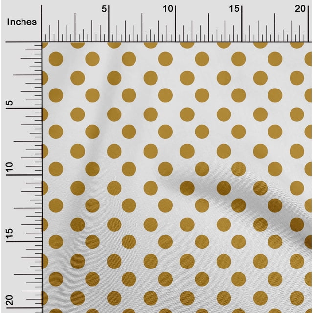 oneOone Polyester Lycra Fabric Polka Dots Print Sewing Fabric BTY 56 Inch Wide