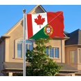 thumbnail image 3 of czcpp-Portuguese Canada Friendship Flag,3x5 FT Portugal Canadian Flag,36x60 Inch Large Digitial Double-Printed Durable 150D Thick Polyester Decorations with 2 Brass Grommet, 3 of 4