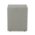 thumbnail image 4 of Light Grey Magnesium Oxide Tank Holder Side Table - 16.25" x 16.25" Modern Patio & Living Room Table - Durable, Lightweight Concrete-Like Design, No Assembly Needed, 4 of 11