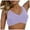Purple, variant on GEWSEY Bikini Tops for Women Twist Front Ruched Bathing Suit Adjustable Crisscross Back Cropped Tankini Swim Top Only Blue, M