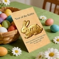 thumbnail image 2 of Gold Compact Plastic Pocket-Sized Card With 2026 Easter Bunny Design Includes Greeting Card For Birthdays Holidays Keepsake Messages, 2 of 7