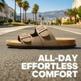 thumbnail image 5 of NORTIV 8 Cork Footbed Adjustable Buckle Straps Flat Sandals For Men, 5 of 9