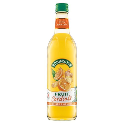 Robinsons Fruit Cordials Ginger & Orange 500ml, British Import (Pack of 2)