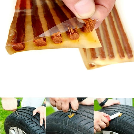 5PCS Car Motorcycle Tubeless Tire Puncture Quick Repair Seal Rubber Strip Kit (Best Motorcycle Tubeless Tire Repair Kit)