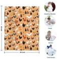 thumbnail image 4 of Orange Chicken Breed Pattern Blanket,Comfortable Soft Flannel Throw Blanket,All Season,Warm Lightweight Blankets for Sofa Bed Couch Living Room Chair,30"x40", 4 of 4