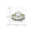 thumbnail image 7 of Titanium & Real 14kt Inlay Accent With CZs Ring Size: 6; for Adults and Teens, 7 of 7