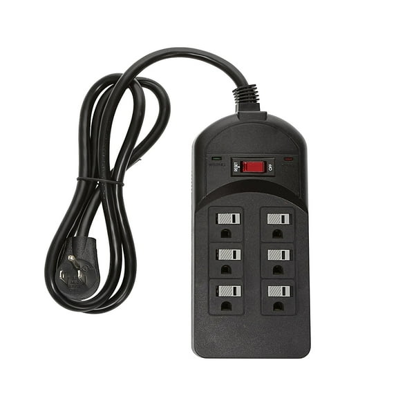 4 Feet 6 Outlet Surge Protector With ENI/RFI Filter 750J 120V 15A, (3 Pack)