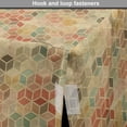 thumbnail image 4 of Geometric Dog Crate Cover, Soft Toned Retro Inspired Cube Pattern with Squares and Lines Vintage Old School, Easy to Use Pet Kennel Cover for Dogs, 35" x 23" x 27", Multicolor, by Ambesonne, 4 of 6