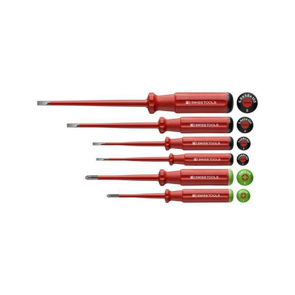 PB Swiss Tools PB 5543 Classic VDE Screwdriver Set, Slim, 6pcs