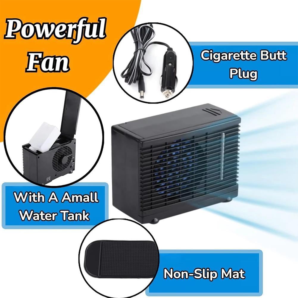 Portable Car Air Conditioner Fan, 12V Water Cooling Fan for Trucks, RVs, SUVs, Boats - Personal Evaporative Cooler for Summer Travel