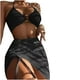 thumbnail image 1 of Traje de baño de 3 piezas con cintura alta y tirantes cruzados para mujer Fridja  nalpqowj51084, 1 of 7