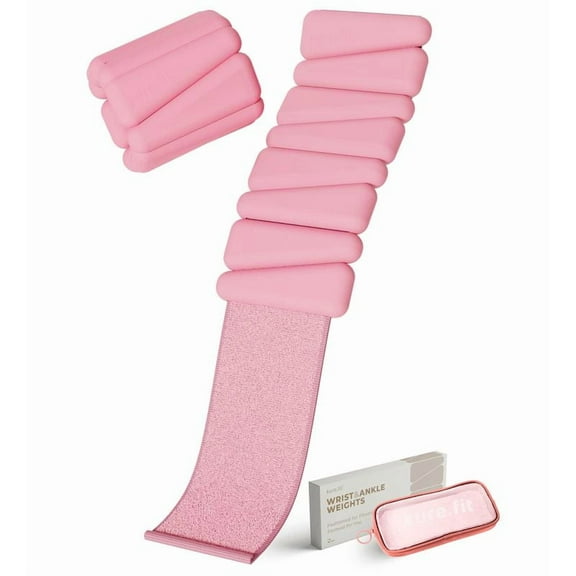 kure.fit Wrist and Ankle Weights for Women, Pilates Weighted Bangles for Home Workouts, 2 lb Each, Set of 2