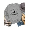 thumbnail image 3 of Niuer Ladies Loose Fit Baggy Sweatshirts Women Casual Sweatshirt Christmas Tree Print Holiday Crew Neck Xmas Tops Gray M, 3 of 3
