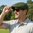 thumbnail image 2 of Minzimin Mens Mesh Newsboy Hat Breathable Summer Flat Cap Beret Gatsby Ivy Driving Hat Adjustable Golf Cap, 2 of 5