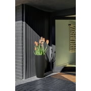 Veradek Mason Series Selena 28 Plastic-Stone Planter 2-Pack Black